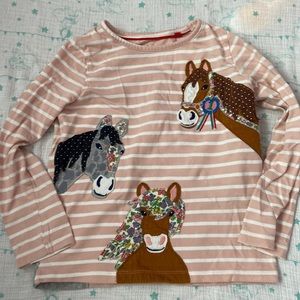Mini Boden Horse girl long sleeve tee
